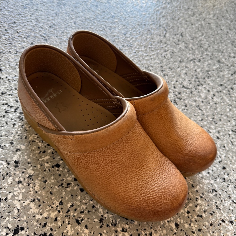 Dansko Tan Leather Slip-On Shoes